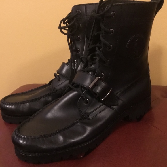Polo Ralph Lauren Ranger Men’s Leather Boots 12D - Picture 11 of 16